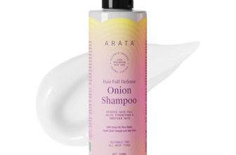 Arata Hair Fall Defense Onion Shampoo (200 Ml) | Controls Hair Fall | Helps Strengthen & Smoothen Hair | With Onion Oil, Rice Water, Apple Cider Vinegar And Aloe Vera