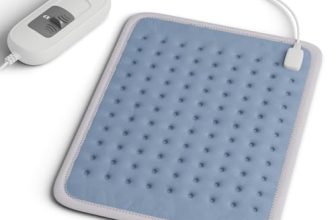 Heatronics® Multipurpose+ Orthopaedic Electric Heating Pad For Back Pain + Period Cramps Relief | Large Size | Pain Relief Heating Belt With Temperature Controller For Lower Back, Knee, Shoulder, Cramps, And Neck Pain Relief (3 Heat Levels / Steel Blue)
