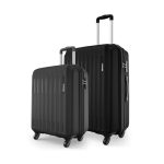 Safari Genius Alley Set Of 2 (Cabin + Medium) Trolley Bags Hard Case Polypropylene, 4 Spinner Wheels, 360 Degree Wheeling Luggage, Travel Bag, Suitcase For Travel, Trolley Bags For Travel, Black
