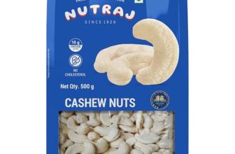 Nutraj Indian Cashews (Kaju) (500G ) Pouch-Whole| Dry Fruits And Nuts Cashews | 100% Unpolished | Crunchy & Fresh