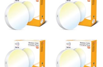 Wipro Garnet Plastic 12W Rimless Round Cct Surface Panel|Colour Changing Panel|Warm White, Neutral White, Cool White|Elegant Rimless Design|Surface Mounted Led Downlighter For Ceiling|Pack Of 4