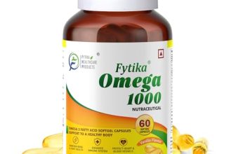 Fytika Omega 3 Fish Oil 1000Mg 60 Capsules For Heart, Eye, Skin, Brain, Joint & Muscle Support | Omega 3 1000Mg Fatty Acid Capsule Enriched With Epa 360Mg+Dha 240Mg & Omega Fatty Acids 400Mg
