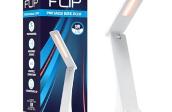 Halonix Flip Dimmable 3-In-1 Mode Portable Desk Lamp | Table Lamp | Study Lamp | Desk Light | Color-White,Off-White,Yellow