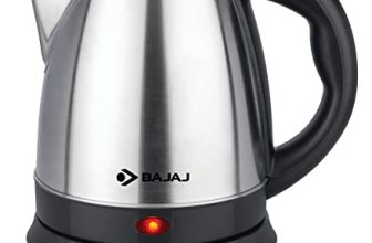 Bajaj Ktx 1.5 Litre Dlx Electric Kettle | 1350W Kettle With Stainless Steel Body | Cordless Operation | Auto Shut-Off Mechanism | 2-Yr Warranty 【Silver & Black】