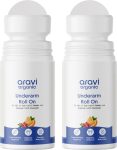 Aravi Organic Under Arm Roll On – 5% Aha & 2% Kojic Acid Control Body Odour Deodorant Roll-On Deodorant Roll-On – For Men & Women(100 Ml, Pack Of 2)