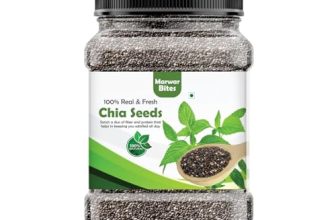 Marwarbites Chia Seeds – Seeds For Weight Management | Rich In Calcium, Protein & Fibre | Beat The Heat | Clean Chia Seeds For Eating | Antioxidant Rich Seeds (1Kg)