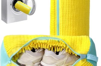 Shoe Washing Machine Bag Laundry Shoe Bag For Washer & Dryer, Reusable With Durable Zipper For Sneakers & Delicates 360° Deep Cleaning Washable Laundry Organizer Bag