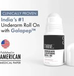 Thriveco Underarm Lightening Roll-On With 5% Aha Bha | 48H Odor Control | Men & Women Deodorant Roll-On – For Men & Women(40 Ml)