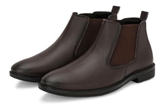 Massari Men’S Chelsea Boots |Ankle Boots | Slip-On Synthetic Leather Brown