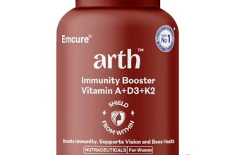 Arth Immunity Booster | Daily Immune Support With Vitamins A, D3 & K2 | Emcure Pharmaceuticals Ltd. | 30 Veg Capsules