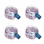 Crompton Galaxy Decoration Copper Usb Powered String Fairy Lights With 100 Led Light (10 Meters, Cool Day Light, Pack Of 4)