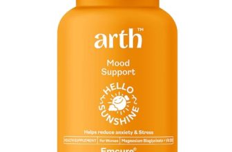 Arth Mood Support | Helps Reduce Anxiety & Stress | Hormone Free, Gluten Free, Allergen Free | Complete With Magnesium Bisglycinate + Vit D2 | 30 Day Supplement (30 Tablets)