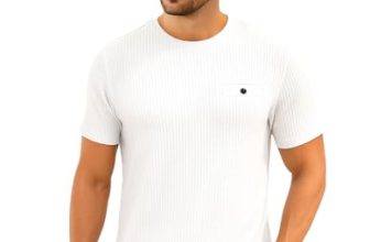 Awg All Weather Gear Men Solid Waffle Crew Neck Tshirt | Waffle Knit T-Shirt | Men’S T-Shirt | Tees For Man | Textured Half Sleeve T-Shirt’S | Tshirt For Men Stylish White