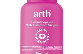 Arth Perimenopause Support | Menopause Supplement For Women To Help With Hot Flashes, Mood Swings, Night Sweats & Hormonal Balance With Ashwagandha, Chasteberry & Soy Isoflavones | 30 Veg Capsules