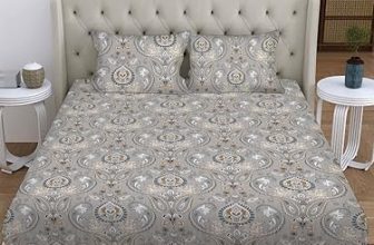 Amazon Basics Ew Bed In A Bag | Double Bed | 100% Polyester | Includes 1 Comforter, 1 Bedsheet & 2 Pillow Covers | Soft & Durable (Light Grey)