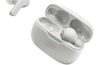 Jbl Vibe Beam In-Ear Wireless Earbuds (Tws) With Mic,App For Customized Extra Bass Eq,32 Hours Battery&Quick Charge,Ip54 Water&Dust Resistance,Ambient Aware&Talk-Thru,Google Fastpair (White)