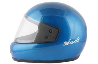 Sage Square Audi Full Face Clear Visor Helmet | Isi Certified | High Standard Safety | Extra Comfort & Stylish (Small, Blue Glossy)