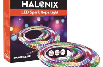 Halonix 10 Meter Multicolor 11W Rope Light With 8 Light Modes | Ip65 Certified, Bis Approved | Fairy Light, String Light,Decorative Light | Direct Plug-In | Pack Of 1 (10 Meter, Multi Color)