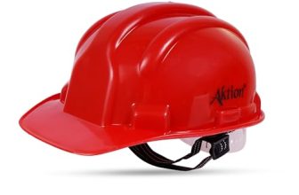 Aktion Ak H01_Wht Safety Helmets Nape Type, Color: Red, Pack Of 2, Is 2925:1984