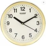 Kadio Analog 20 Cm X 20 Cm Wall Clock (Beige, With Glass, Standard)