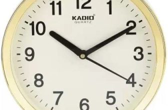 Kadio Analog 20 Cm X 20 Cm Wall Clock (Beige, With Glass, Standard)