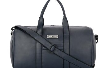 Lavie Sport Captain 32L Synthetic Leather Unisex Travel Duffle Bag (Navy)