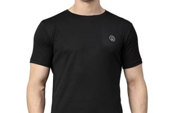 Chkokko Men’S Solid Quick Dry Half Sleeve Regular Fit Round Crew Neck Active Sportswear Gym T-Shirt For Workout Training Running And Fitness Activities Black Xl