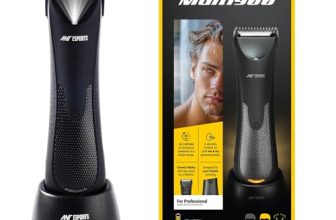 Ant Esports Mgk1900 Waterproof Ipx7 Cordless Trimmer For Men With Skin Safe Tech,No Nicks With Ceramic Blade,Led Torch With Usb-C Fast Charging Dock,Intimate Grooming Tool For Private Parts