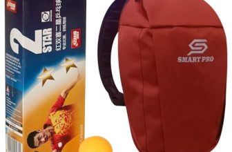 Dhs Tt Ball 40Mm 2 Star Orange (10 Pcs Box) 20 Pcs With Smart Pro Tt Special Cover Speed Mehroon