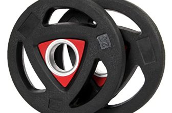 Body Maxx Rubber Coated Olympic Barbell/Rod Plates, 3 Cut Stearing With 50Mm Internal Dia (Pack Of 2 Pcs) (2.5 Kg X 2 Piece)