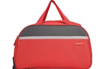 Aristocrat Enigma 52 Cm Polyester Softsided Cabin Size 2 Wheels Duffle Trolley – Red