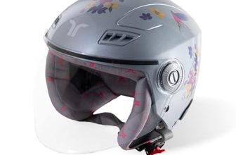 Tvarra Blossom Women’S Open Face Helmet With Printed Design, Isi Certified, Lightweight Material, Crafted For Women, Extreme Comfort Fit With Clear Visor, New Launch