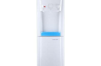 Bonkaso Blueprint Hot & Cold Water Dispenser 21C Top Loading With Refrigerator – White/Blue, 20 L