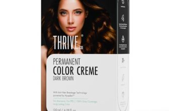 Thriveco Crème Permanent Hair Color | 100% Grey Coverage | Hyaplex™ Bond-Building Technology | Long-Lasting, Damage-Free Color | Ammonia-Free | Nourishing & Anti-Aging Formula For Men & Women (Dark Brown)