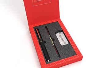 Paperkraft Expressions Gift Set – 1 Ceramic Roller Ball Metal Pen With Gold Trims 0.6 Mm Stainless Steel Tip + 1 Stainless Steel Key Chain + 1 Free* Rakhi Band
