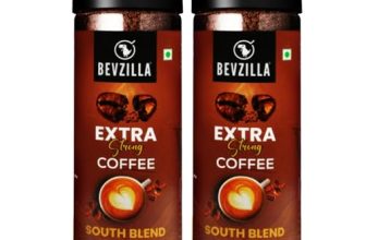 Bevzilla Instant Filter Coffee Powder โ South Blend | 70% Coffee, 30% Chicory | Extra Strong | 400G (200G X 2) | Bold Taste | Quick Preparation