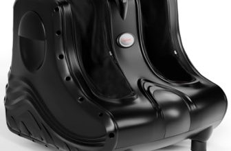 Lifelong Foot Massager Machine For Pain Relief | Electric Foot Massager With Digital Display | Feet Massager For Blood Circulation | Foot Pain Relief With Soothing Heat | Removable Cover | Black