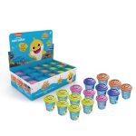 Dough Magic Baby Shark With 2 In 1 Moulding Lid Pack Of 15 Tubs 100Gm Each|Soft Water Based Dough|Non-Toxic|For Kids 3 Years+|Art & Craft Activity|Birthday & Return Gifts|Made In India,Multicolor