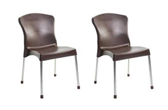 Cello Milano Chair Set Pack Of 2 – Brown