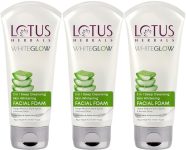 LOTUS HERBALS WG 3-In-1 Deep Cleansing Skin Whitening Facial Foam (100g) pack of 3300g Face Wash(300 g)