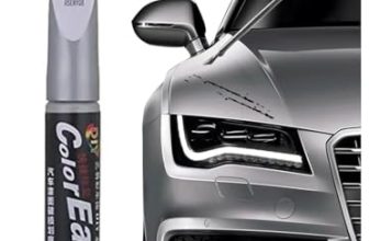 Car Touch Up Paint Pen – Scratch Repair for Cars – Automotive Scratch Remover & Paint Fill Pen – Easy Car Paint Repair Accessory (Grey)