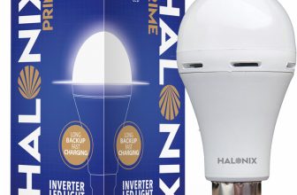 HALONIX Led rechargeable emergency led light 8.5W B22 Cool White bulb 4 hours Bulb Emergency Light(White)
