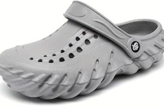 Kraasa Men’s Casual Walking Daily Used Clogs & Slipper with Lightweight Design Clogs & Slippers for Men’s & Boy’s Grey UK 7