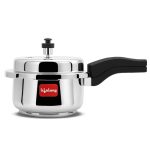 Lifelong Stainless Steel Pressure Cooker 2Liters | Induction & Gas Stove Compatible with Outer Lid, ISI Certified & Lock System |Safe & Durable Kitchen Essential with 5 Years Warranty (Silver)
