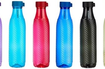 Amazon Brand – Solimo 1 Lt Water Bottle | Multicolor | Set Of 6 (Twist) – Polyethylene Terephthalate