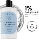 ARATA 1% Salicylic Acid Daily Body Wash | Reduces Bacne and strawberry skin(300 ml)