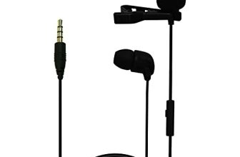 JBL Commercial CSLM30 Auxiliary Omnidirectional Lavalier Microphone with Earphone for Calls, Conferences and Monitoring