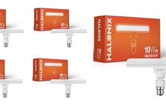Halonix 10 Watts B22d LED bulb tube Light Cool White, Pack of 5, T-bulb
