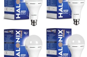 Halonix 14W Emergency Bulb|Rechargeable Emergency Bulb for Power Cuts|Backup : 4hrs|Cool Day Light|Pack of 4|Rechargeable Emergency Light |, b22d, LED