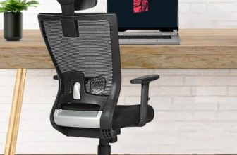 Da Urban® Mascot High Back Revolving Mesh Office Executive Ergonomic Chair With Adjustable Armrest & Headrest And Tilt Lock, Long Day Comfort, (Black)